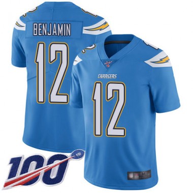 Los Angeles Chargers NFL Football Travis Benjamin Electric Blue Jersey Youth Limited  #12 Alternate 100th Season Vapor Untouchable->youth nfl jersey->Youth Jersey